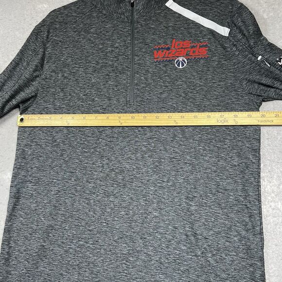 Fanatics Washington Wizard Mens Size Medium Gray Half Zip Sweatshirt Long Sleeve - Picture 7 of 12